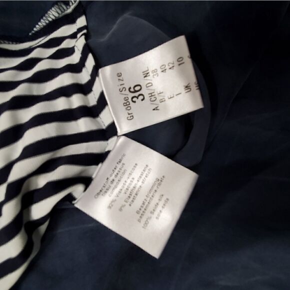 Max Volmary Silk Colorblock Striped Top - Picture 9 of 9